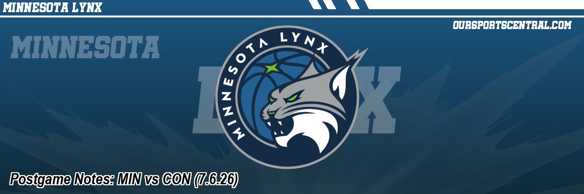Postgame Notes: MIN vs CON (7.6.26)