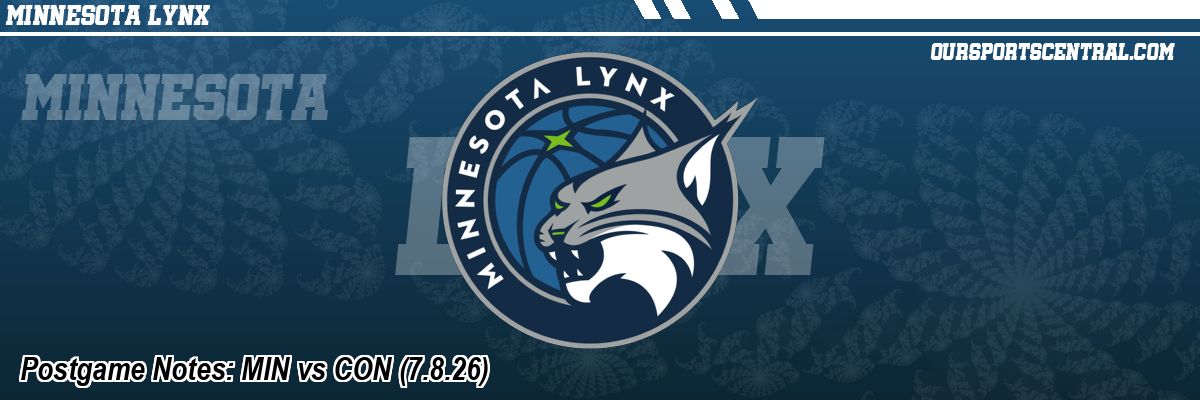 Postgame Notes: MIN vs CON (7.8.26)