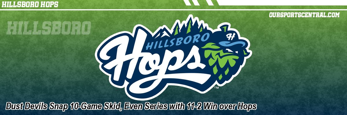 Dust Devils Snap 10-Game Skid, Even Series with 11-2 Win over Hops