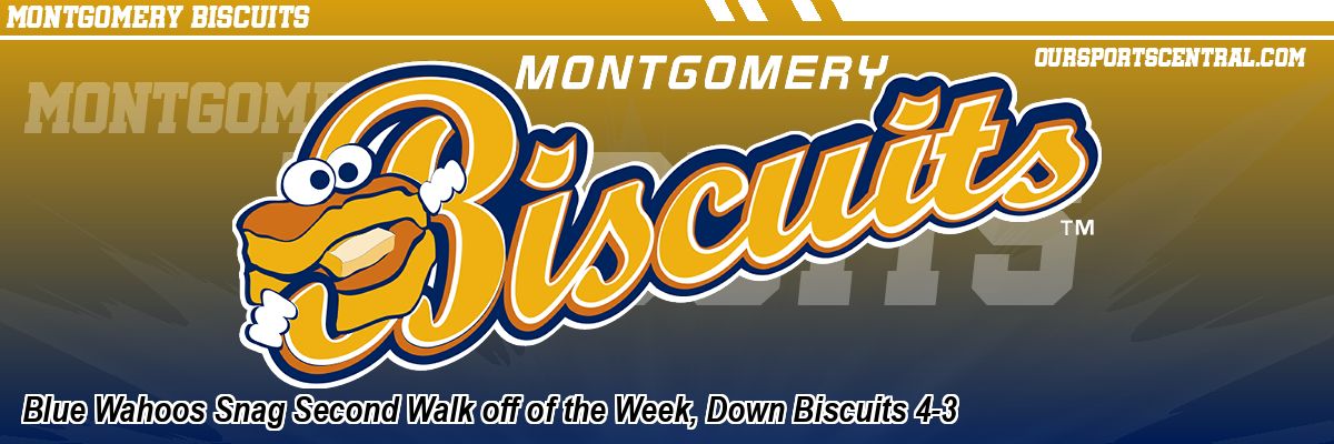 Blue Wahoos Snag Second Walk off of the Week, Down Biscuits 4-3