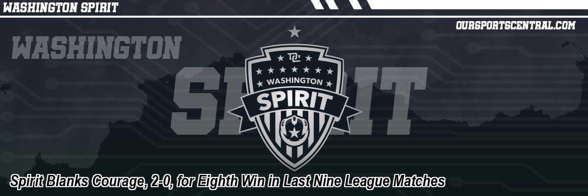 Spirit Blanks Courage, 2-0, for Eighth Win in Last Nine League Matches