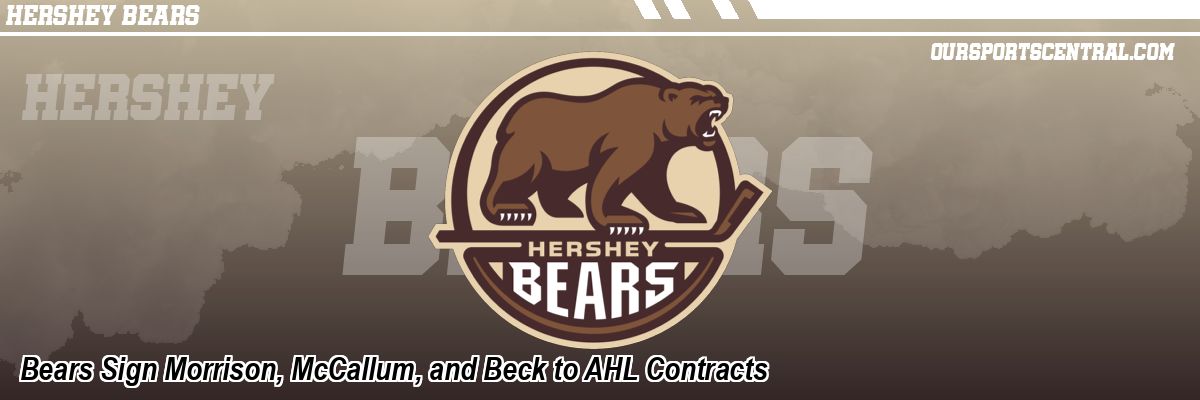 Bears Sign Morrison, McCallum, and Beck to AHL Contracts