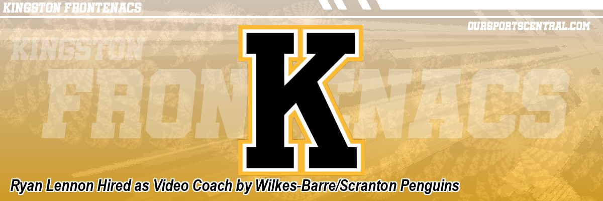 Ryan Lennon Hired as Video Coach by Wilkes-Barre/Scranton Penguins