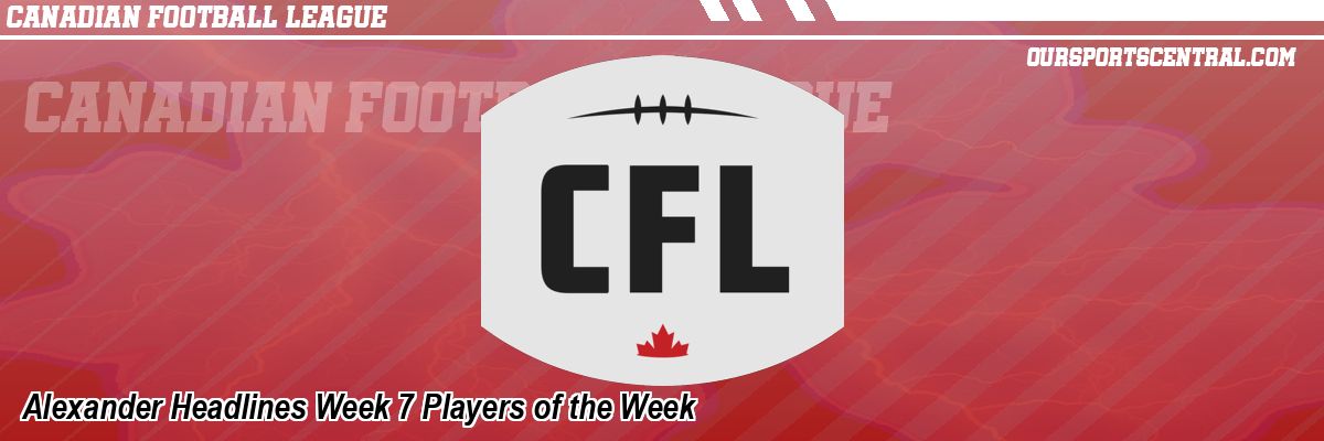 Alexander Headlines Week 7 Players of the Week