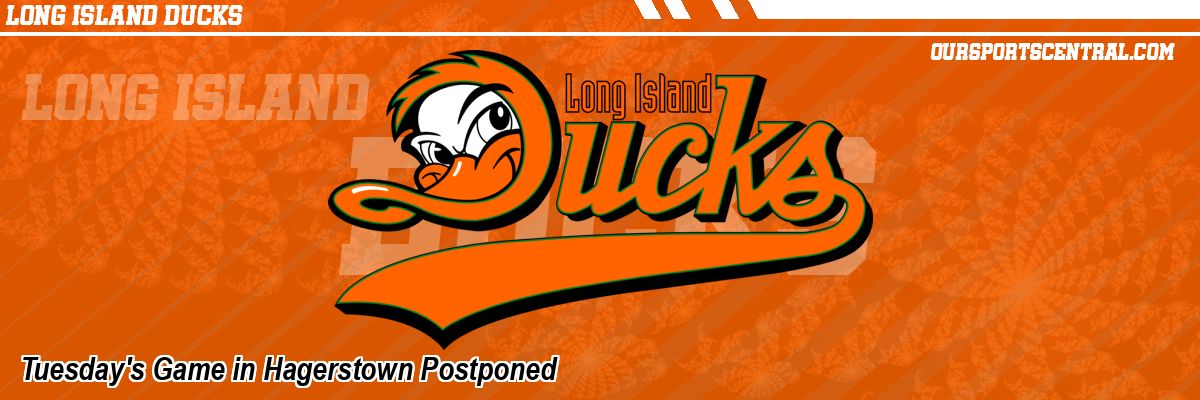 Tuesday's Game in Hagerstown Postponed