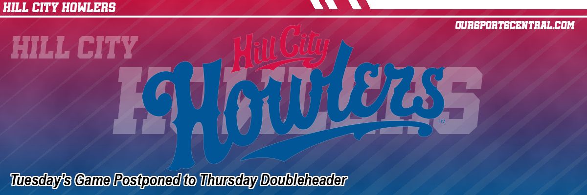 Tuesday's Game Postponed to Thursday Doubleheader