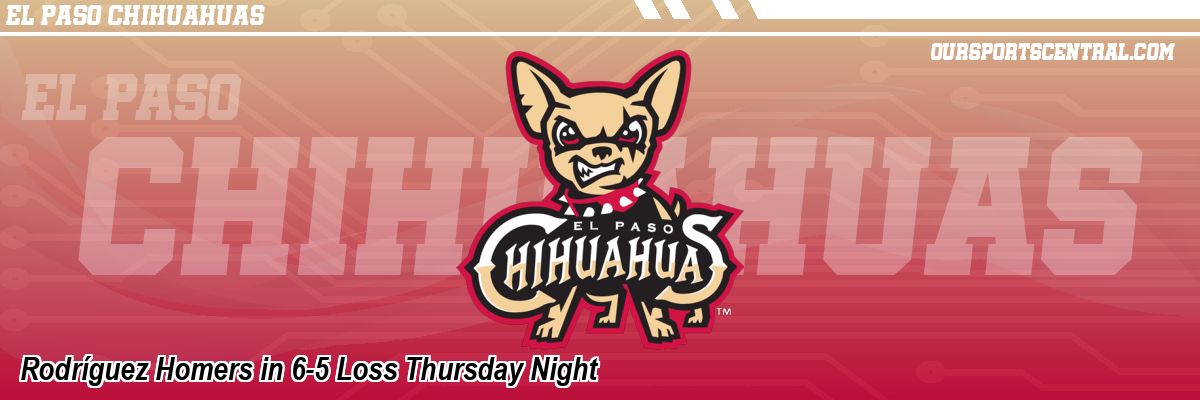 Rodríguez Homers in 6-5 Loss Thursday Night