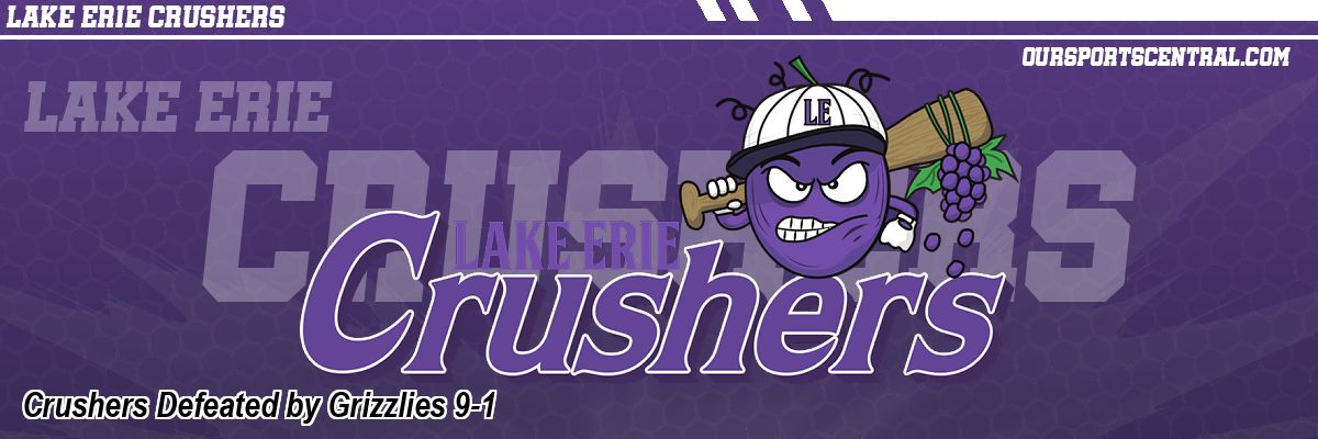 Crushers Defeated by Grizzlies 9-1