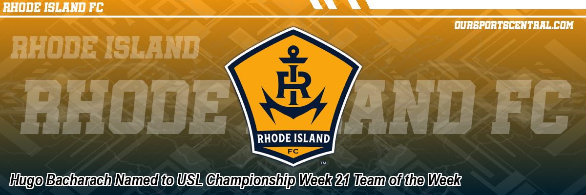 Hugo Bacharach Named to USL Championship Week 21 Team of the Week