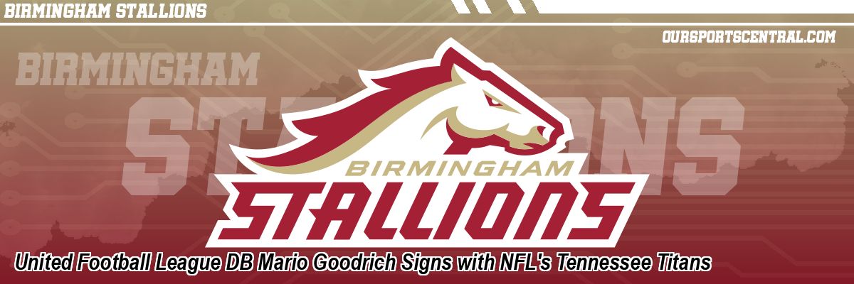 United Football League DB Mario Goodrich Signs with NFL's Tennessee Titans