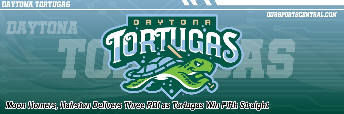Moon Homers, Hairston Delivers Three RBI as Tortugas Win Fifth Straight