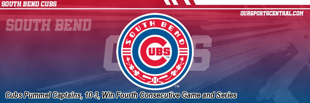 Cubs Pummel Captains, 10-3, Win Fourth Consecutive Game and Series