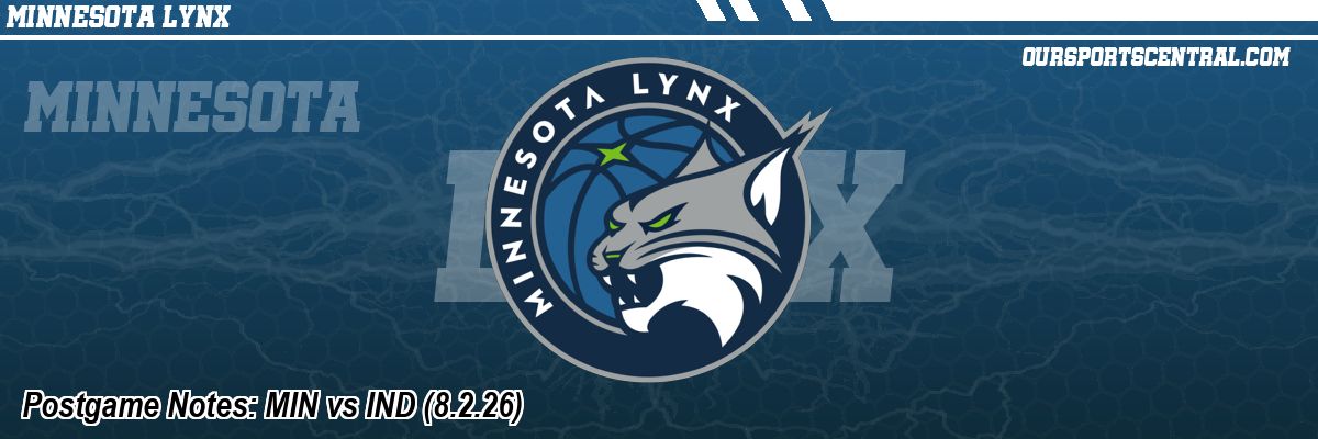 Postgame Notes: MIN vs IND (8.2.26)