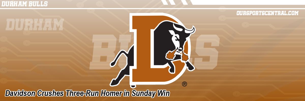 Davidson Crushes Three-Run Homer in Sunday Win