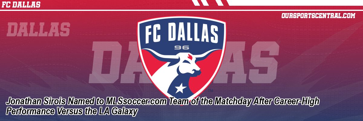Jonathan Sirois Named to MLSsoccer.com Team of the Matchday After Career-High Performance Versus the LA Galaxy