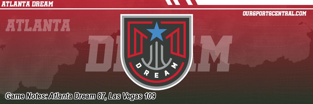 Game Notes: Atlanta Dream 87, Las Vegas 109