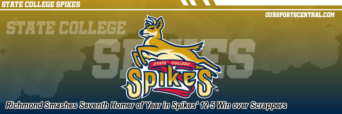 Richmond Smashes Seventh Homer of Year in Spikes' 12-5 Win over Scrappers