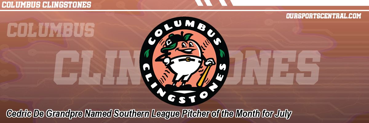 Cedric De Grandpre Named Southern League Pitcher of the Month for July