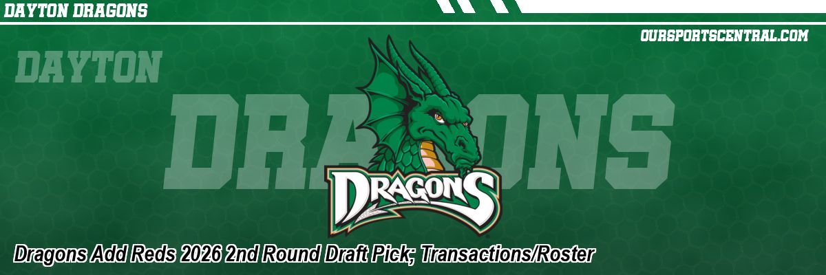 Dragons Add Reds 2026 2nd Round Draft Pick; Transactions/Roster