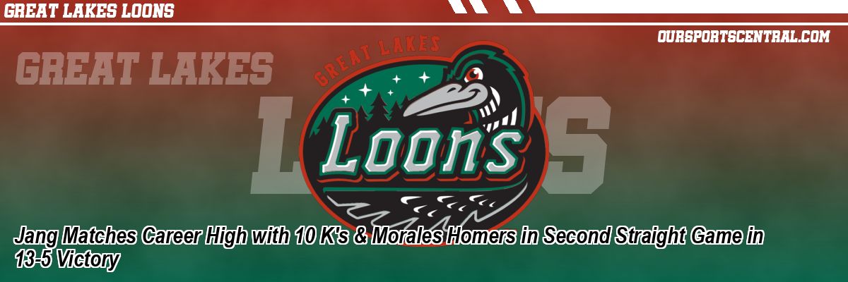 Jang Matches Career High with 10 K's & Morales Homers in Second Straight Game in 13-5 Victory