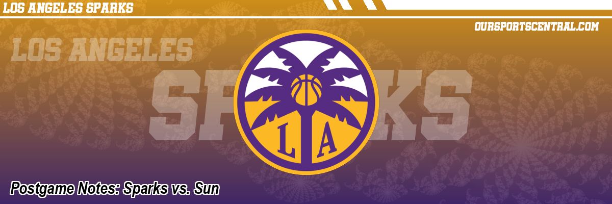 Postgame Notes: Sparks vs. Sun