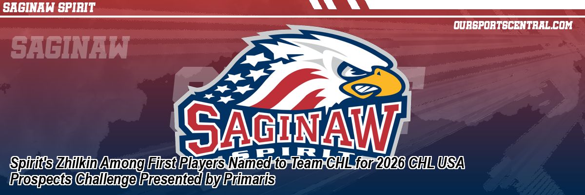 Spirit's Zhilkin Among First Players Named to Team CHL for 2026 CHL USA Prospects Challenge Presented by Primaris